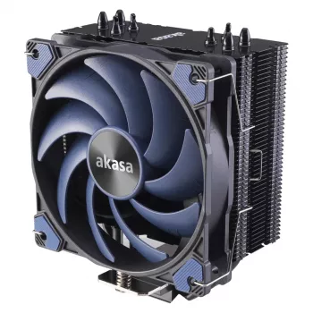 Akasa Alucia H4 Plus - ilmajäähdytys - 12 cm - 33,1 dB - 56,3 cfm - musta - sininen