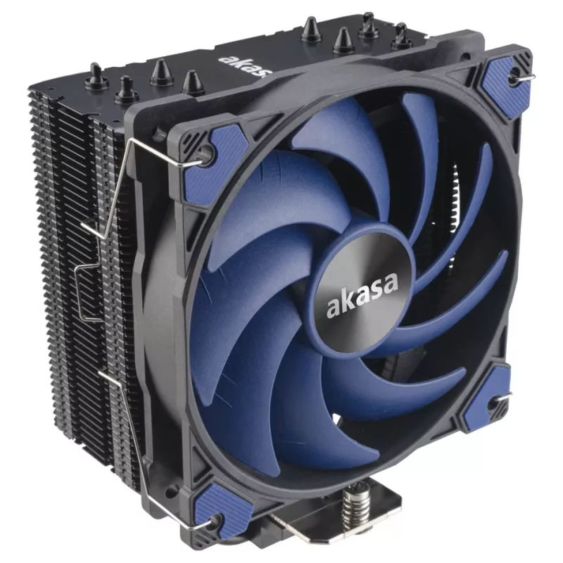 Akasa Alucia H4 Plus - ilmajäähdytys - 12 cm - 33,1 dB - 56,3 cfm - musta - sininen