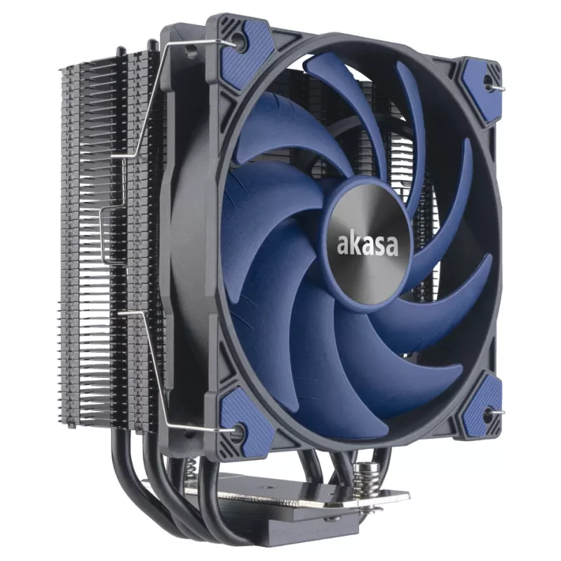 Akasa Alucia H4 Plus - ilmajäähdytys - 12 cm - 33,1 dB - 56,3 cfm - musta - sininen