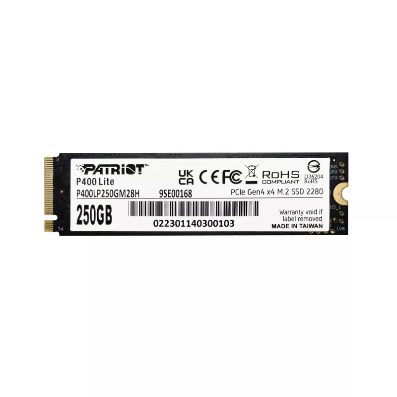 SSD-asema Patriot Memory P400 Lite 250 GB M.2 PCI Express 4.0 NVMe
