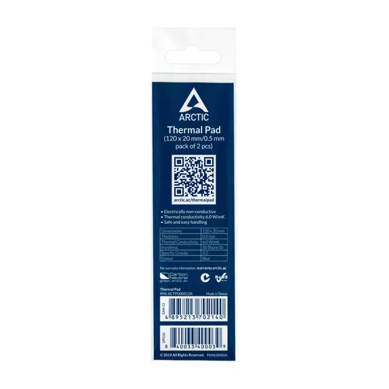 Lämpötyyny ARCTIC TP-2 APT2560 Performance 120x20 mm 0,5 mm