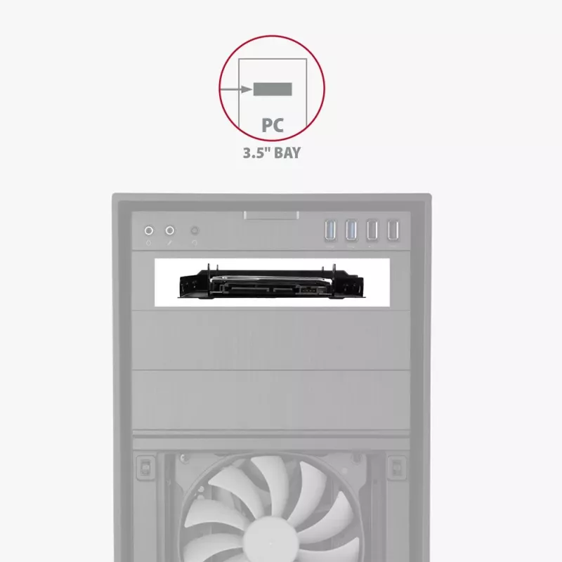 AXAGON RHD-P25 metallikehys 2x 2,5 - 3,5/PCI