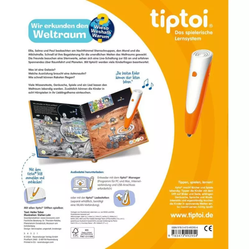 tiptoi Wieso? Weshalb? Warum? Wir entdecken den Weltraum, oppikirja