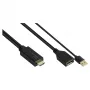 Alcasa HDMI-AD22 videokaapeli-sovitin 0,3 m HDMI Type-A DisplayPort musta