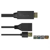 Alcasa HDMI-AD22 videokaapeli-sovitin 0,3 m HDMI Type-A DisplayPort musta