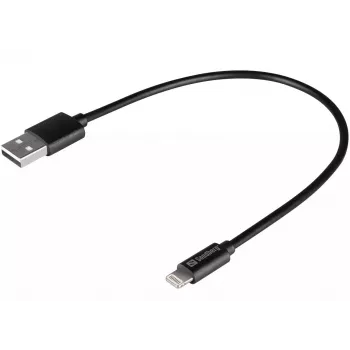 SANDBERG Lightning-sovitin - USB uros Lightning uros - 20 cm - musta - Apple iPad/iPhone/iPod (Lightning)