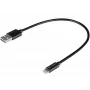 SANDBERG Lightning-sovitin - USB uros Lightning uros - 20 cm - musta - Apple iPad/iPhone/iPod (Lightning)