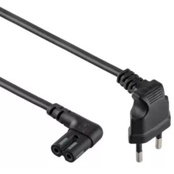 Virtakaapeli Gembird PC-184L 1 m H05VV-F CEE7/16 C7, 2,5 A, musta