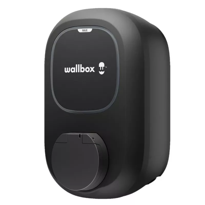 Wallbox Pulsar MAX Socket 22 kW Wi‑Fi Bluetooth — sähköauton latausasema, pistorasialla varustettu versio