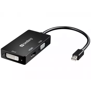 SANDBERG MiniDPHDMI+DVI+VGA-sovitin - videosovitin