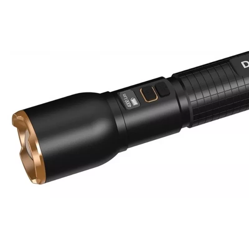 Taskulamppu Duracell DF4000R musta – ladattava käsivalaisin, kompakti muotoilu