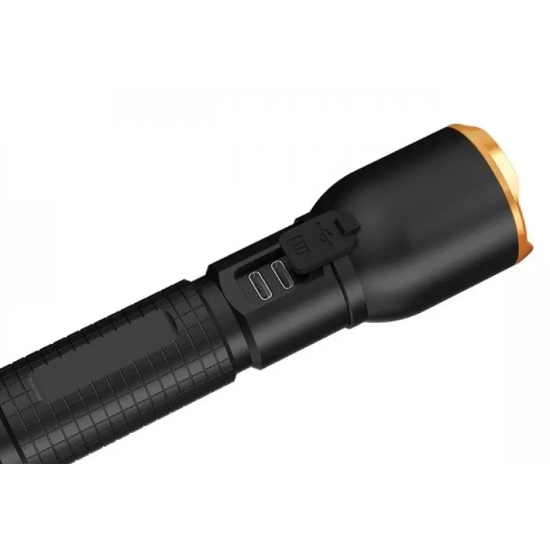 Taskulamppu Duracell DF4000R musta – ladattava käsivalaisin, kompakti muotoilu