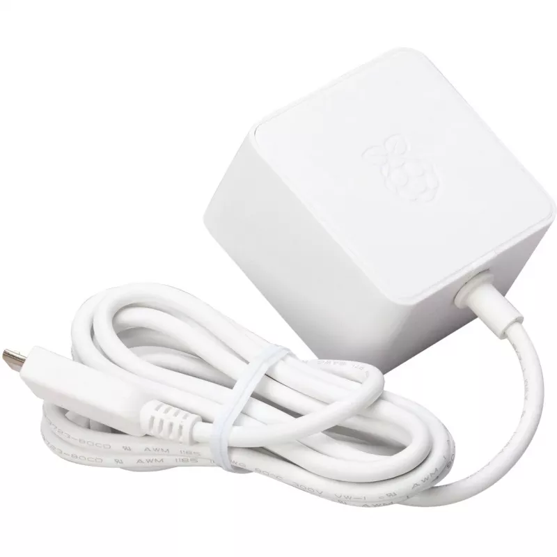 Virallinen Raspberry Pi -virtalähde PI 3, virtalähde valkoinen