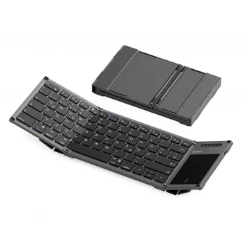 Inateck KB06101_STEEL GRAY näppäimistö Home RF Wireless + Bluetooth QWERTZ English musta
