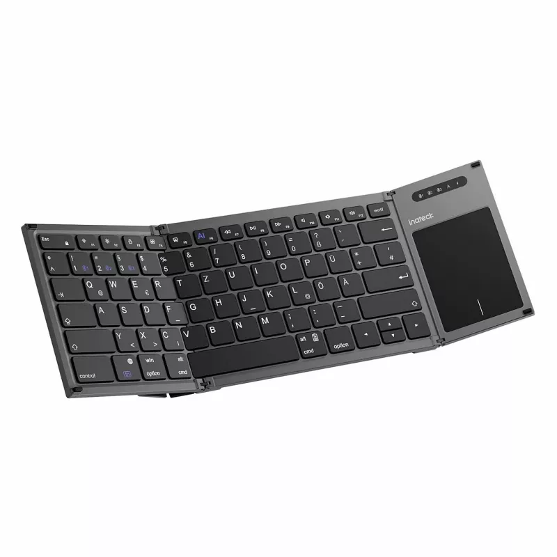 Inateck KB06101_STEEL GRAY näppäimistö Home RF Wireless + Bluetooth QWERTZ English musta