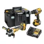 DeWalt DCK2026P2T-QW yhdistelmäsarja DCD805 + DCG405, 18 V XR 2×5,0 Ah musta, keltainen