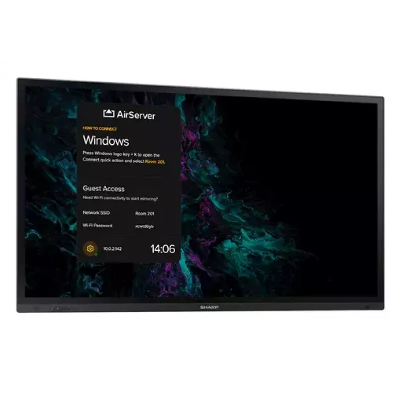 Interaktiivinen taulunäyttö Sharp PN-LA862 86 tuuman 4K Ultra HD kosketusnäyttö musta