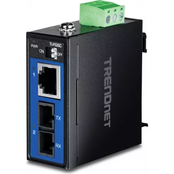 TRENDnet TI-FGSC mediakonvertteri teollinen Multi-Mode SC 1 km - konvertteri - kuitu (LWL) (TI-FGSC)