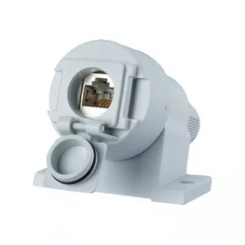 METZ CONNECT E-DAT Industry IP67 V6 AP - pistorasia - RJ 45 - 1 verkkopistorasia - vaaleanharmaa, RAL 7035 (1309510003-E)
