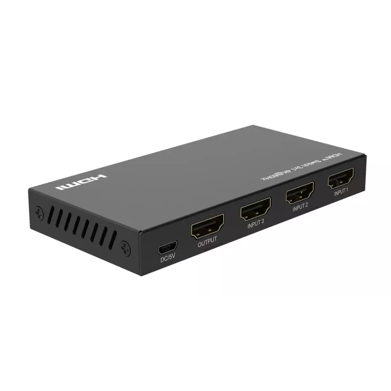 MicroConnect MC-HDMISWITCH0301-4K videokytkin 4K 60Hz metalli musta