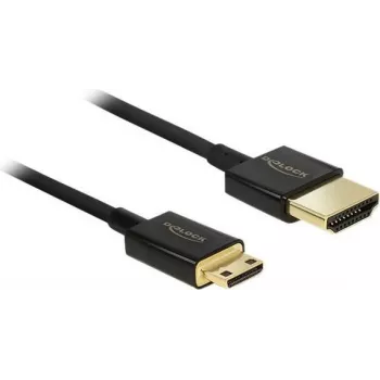 HDMI-kaapeli DeLOCK 85118 0,25 m HDMI Type-A - Type-C musta