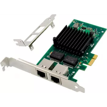 Verkkokortti MicroConnect I350-T2 PCIe x1 Dual Port 1GbE