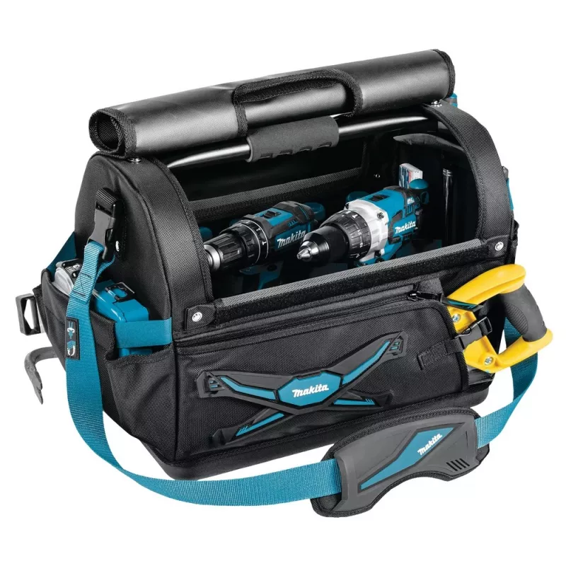 Makita työkalulaatikko E-05446 musta, sininen muovi, polyesteri, teräs