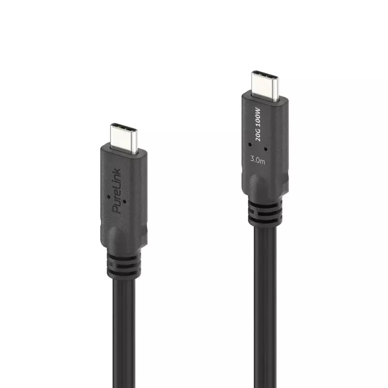 USB4 Gen 2x2 kaapeli PureLink PI6600-030 USB‑C - USB‑C 3 m, 20 Gbit/s, magneettisesti suojattu, musta