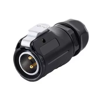 Johtopistoke S1 Power 2-napainen musta Alcasa IC01-20P201