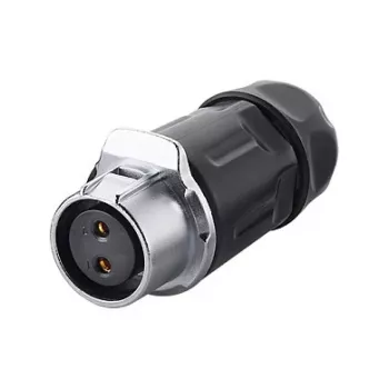 Kaapeliliitin Alcasa IC01-20P202 S1 virta 2-napainen musta