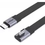 ROLINE USB4-2.0 kaapeli 80 Gbit/s litteä ST/ST suora-90° kulma - kaapeli - digitaali/data