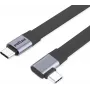 ROLINE USB4-2.0 kaapeli (80 Gbit/s), litteä ST/ST, suora-90° kulma, 0,13 m (11.02.9099)