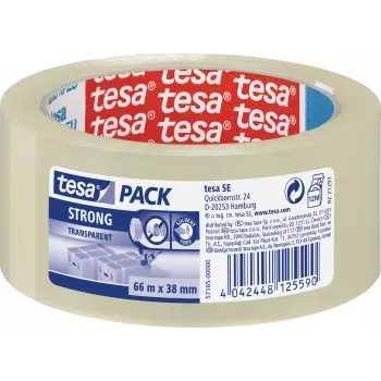 Teippi TESA Strong 66 m polypropeeni (PP) läpinäkyvä