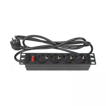 Good Connections GC-N0103 - Standard - 1U - alumiini - musta - 4 AC-lähtöä - 1,8 m