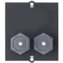 Bachmann mukautettu moduuli - modulaarinen Faceplate-Snap-In - F-plug X 2 - musta (917.117)