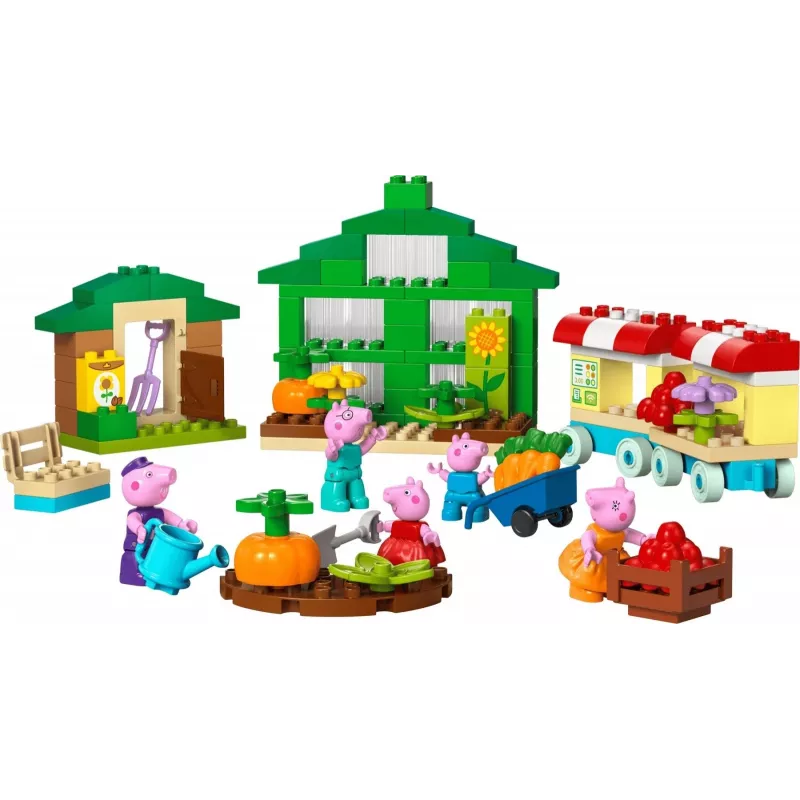 DUPLO Peppa Pig 10461 Isoisä Possun puutarha ja kasvihuone -rakennuspalikat