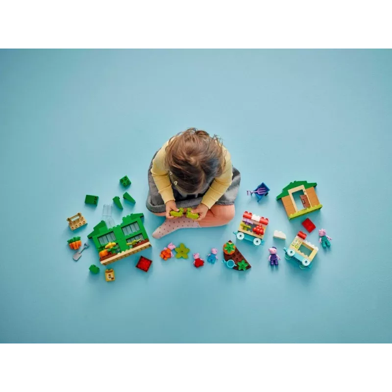 DUPLO Peppa Pig 10461 Isoisä Possun puutarha ja kasvihuone -rakennuspalikat
