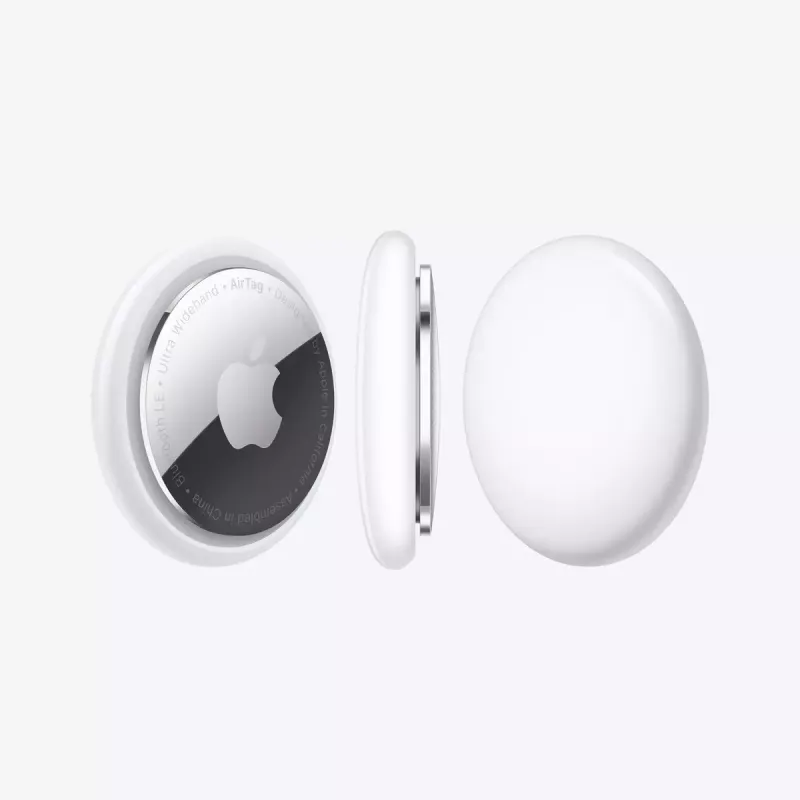 Finder Apple AirTag hopea valkoinen