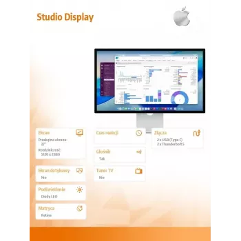 Näyttö Apple Studio Display nano-texture-lasilla ja kallistettavalla jalustalla (MFF14RC/A)