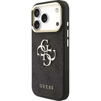 GUESS kova kuori 4G Metal Logo musta, Apple iPhone 17 Pro, GUHCP17L4GMGCGR (GUHCP17L4GMGCGR)