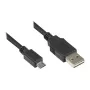 Liitäntäkaapeli USB 2.0 EASY pistoke A pistoke Micro B, musta, 0,5 m, Good Connections® (2510-EUM005)