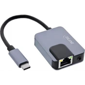 Verkkosovitin InLine 33382I — Gigabit Ethernet, USB-C 3-in-1 (Ethernet, ääni, PD)