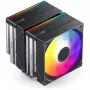 CPU-jäähdytin Jonsbo CB80 Dual-Tower, 2 x 120 mm PWM-RGB-tuuletinta – musta