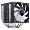 CPU-jäähdytin Jonsbo CB80 Dual-Tower, 2 x 120 mm PWM-RGB-tuuletinta – musta