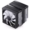 CPU-jäähdytin Jonsbo CB80 Dual-Tower, 2 x 120 mm PWM-RGB-tuuletinta – musta