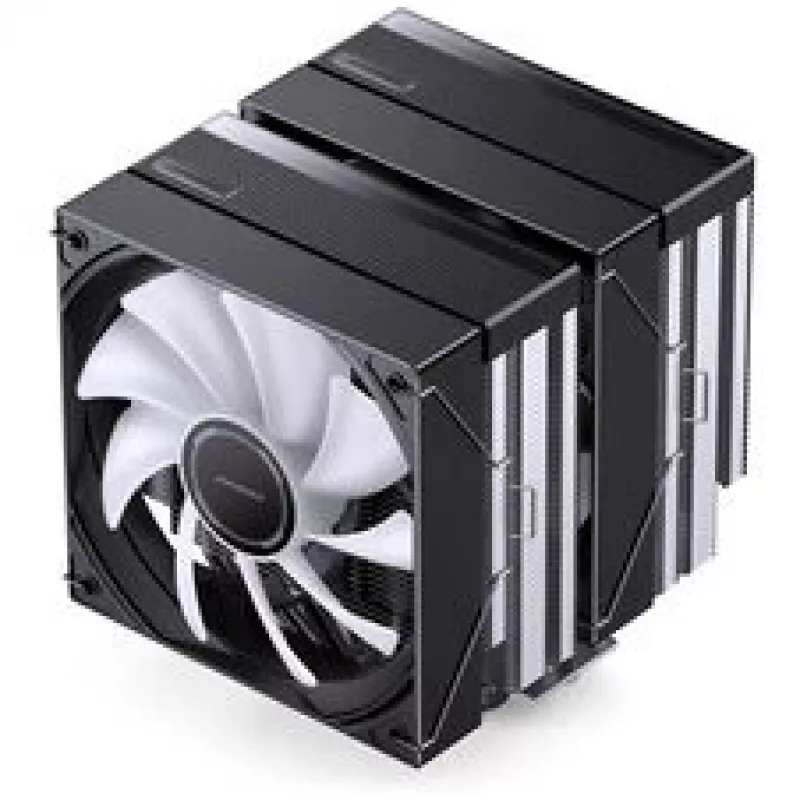 CPU-jäähdytin Jonsbo CB80 Dual-Tower, 2 x 120 mm PWM-RGB-tuuletinta – musta