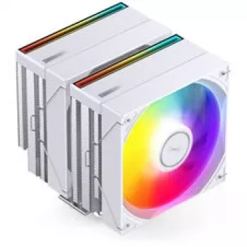 CPU-jäähdytin Jonsbo CB80 Dual-Tower, 2×120 mm PWM ARGB -tuuletinta — valkoinen