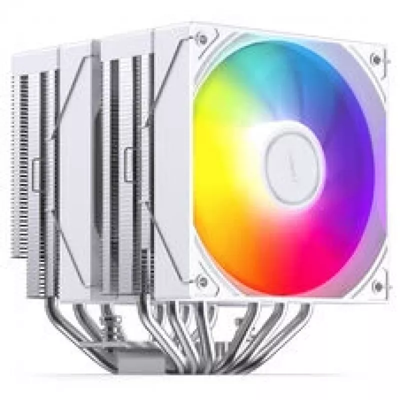 CPU-jäähdytin Jonsbo CB80 Dual-Tower, 2×120 mm PWM ARGB -tuuletinta — valkoinen
