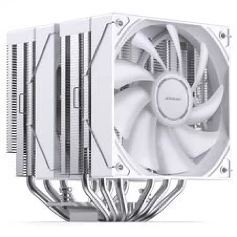 CPU-jäähdytin Jonsbo CB80 Dual-Tower, 2×120 mm PWM ARGB -tuuletinta — valkoinen