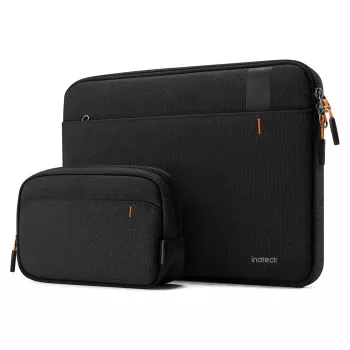 Suojakotelo-laukku Inateck LB01011 kannettaville tietokoneille 38,9 cm (15,3 tuumaa) asti – musta, 1 etutasku